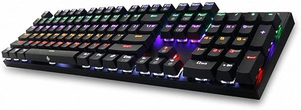 ABKO K640 QUICK SWAP Switch Mechanical Custom Keyboard Rainbow LED NKEY-Rollover (English/Korean Layout) Black Color (Blue Switch (Click))