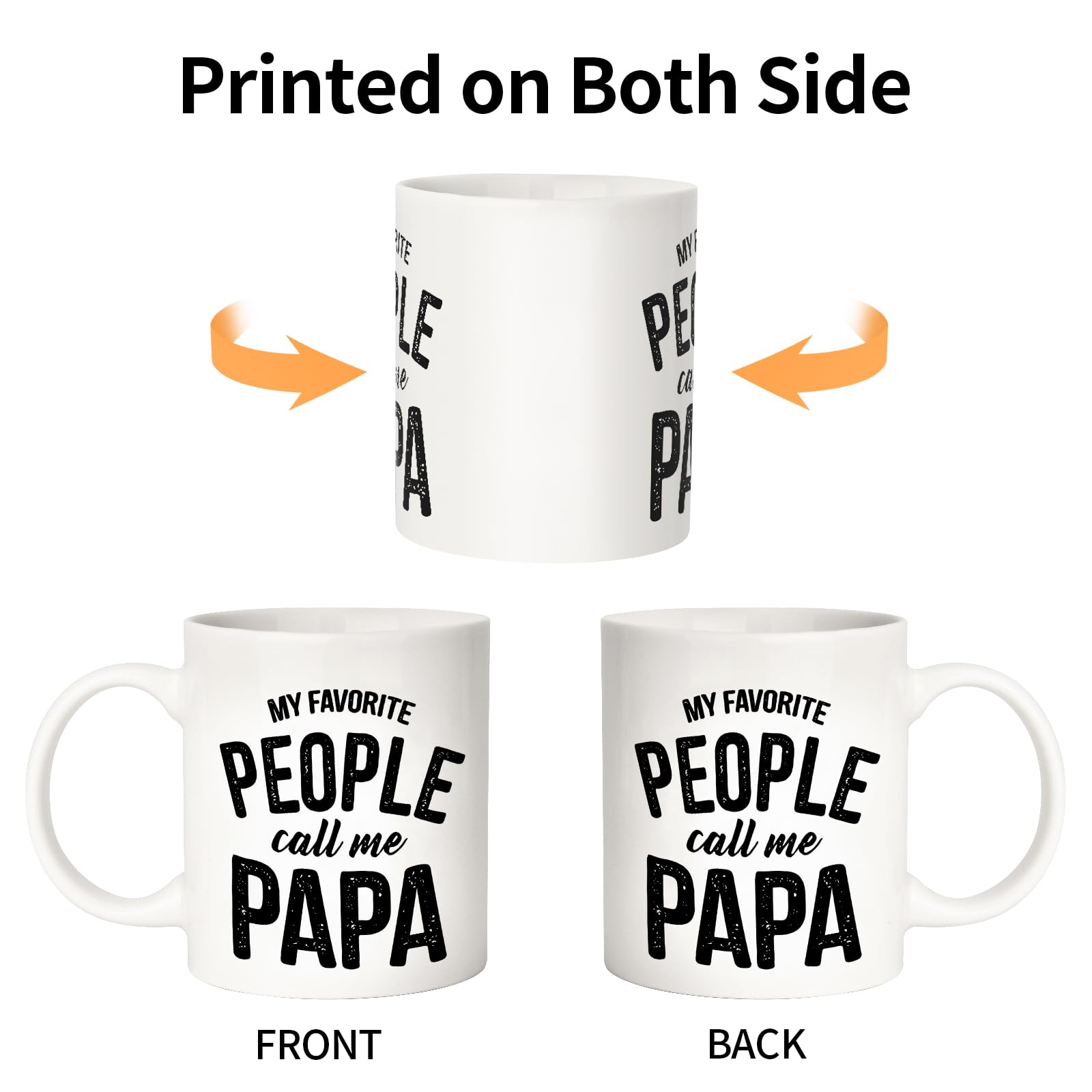 Ulrhpc Fathers Day Dad Gifts: 11 OZ Novelty Coffee Mug - Funny Gifts for Papa Dad Birthday Anniversary Retirement Christmas Presents for Him Husband