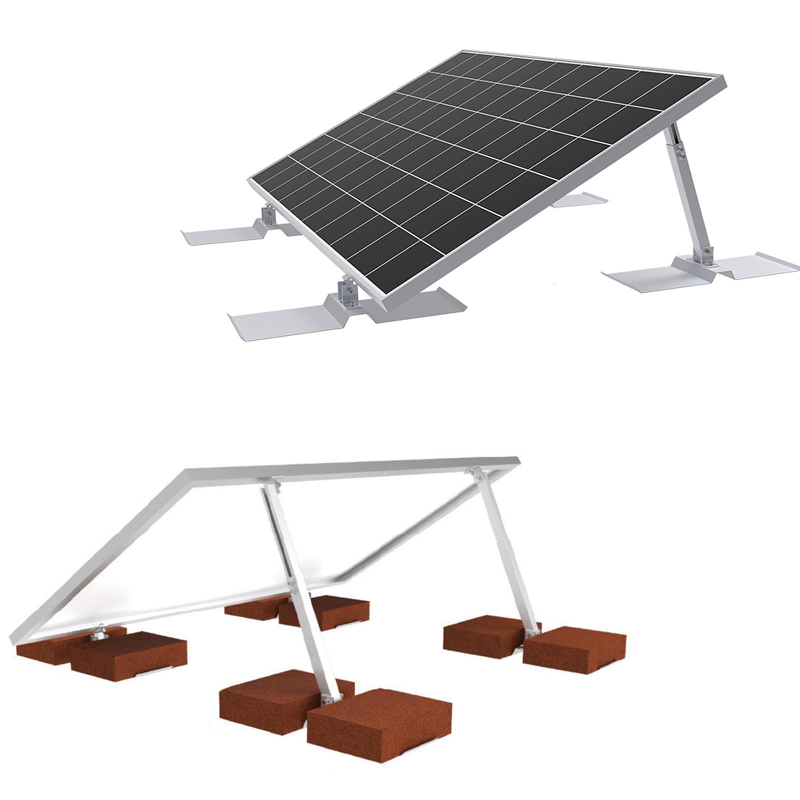 enjoy solar System montażowy do płyt balastowych – mocowanie dachowe do paneli słonecznych bez penetracji dachu (w zestawie śruby i nakrętki)