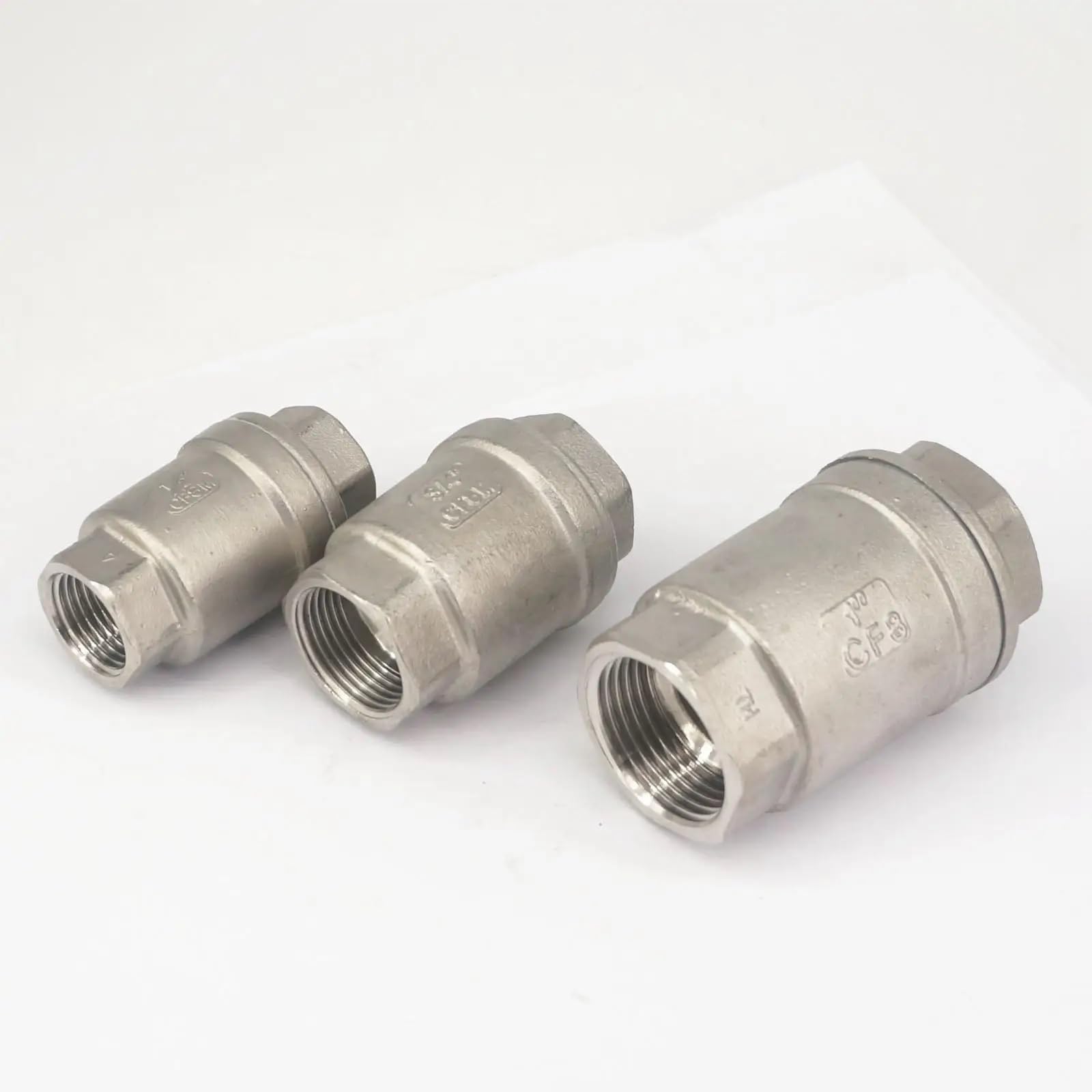 Valvola di Non Ritorno a Molla in Linea in Acciaio Inossidabile 304 Femmina 1/2" 3/4" 1" 1-1/4" 1-1/2" 2" 1.6MPA (Size : 1")