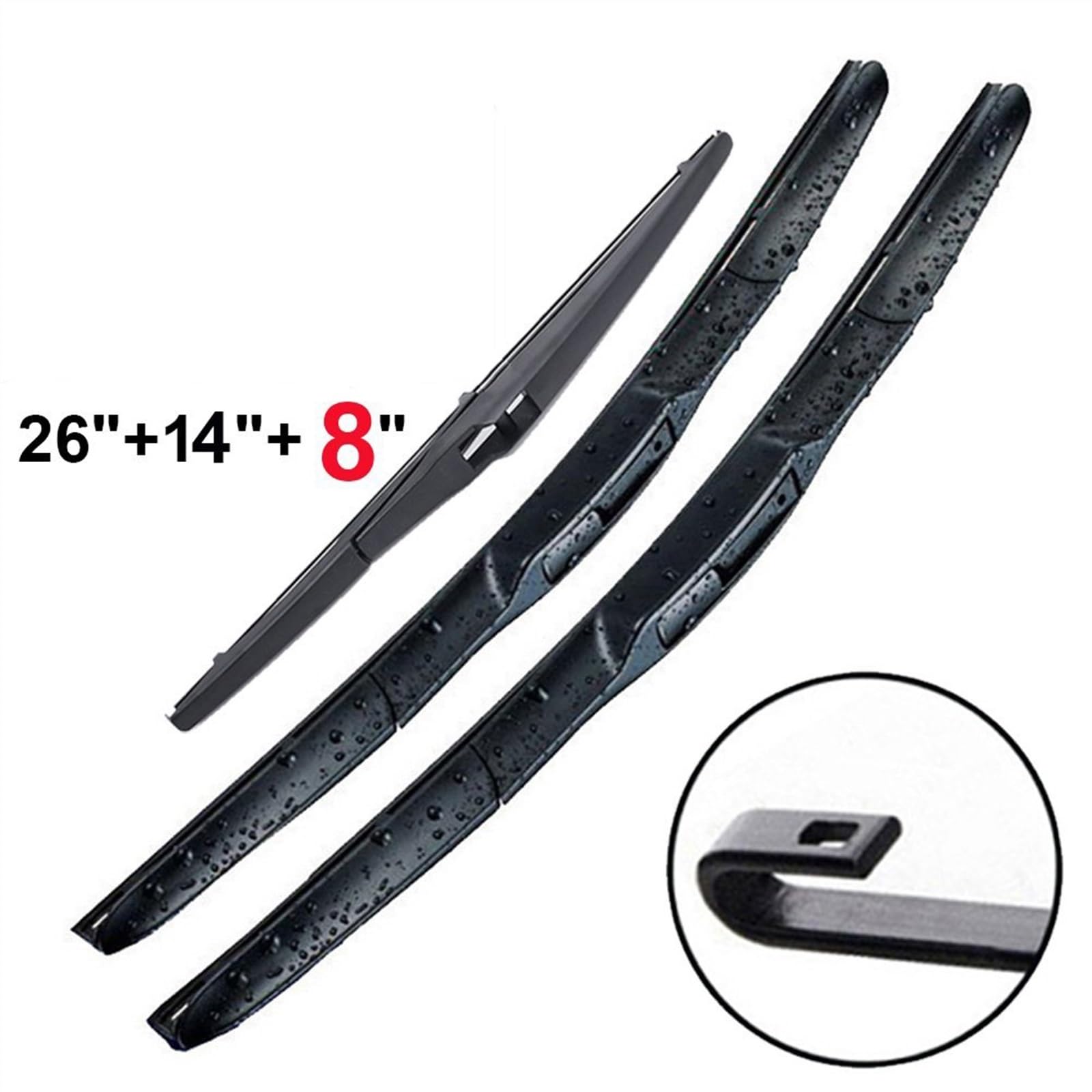 26 "14" 8" Anteriore E Posteriore Tergicristallo Spazzole Set per T&oyota per Auris 2 Hatchback 2013 2014 2015 2016 2017 2018 Parabrezza Finestra Tergicristallo