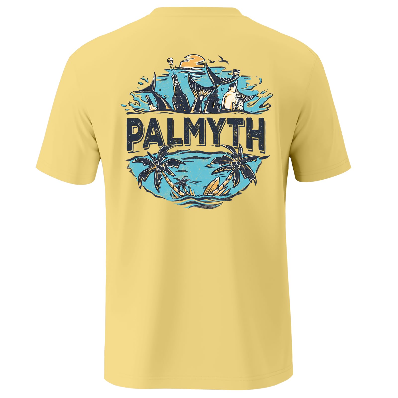 Palmyth Men's Fishing UPF 50+ Sun Protection Short Sleeve T-Shirt