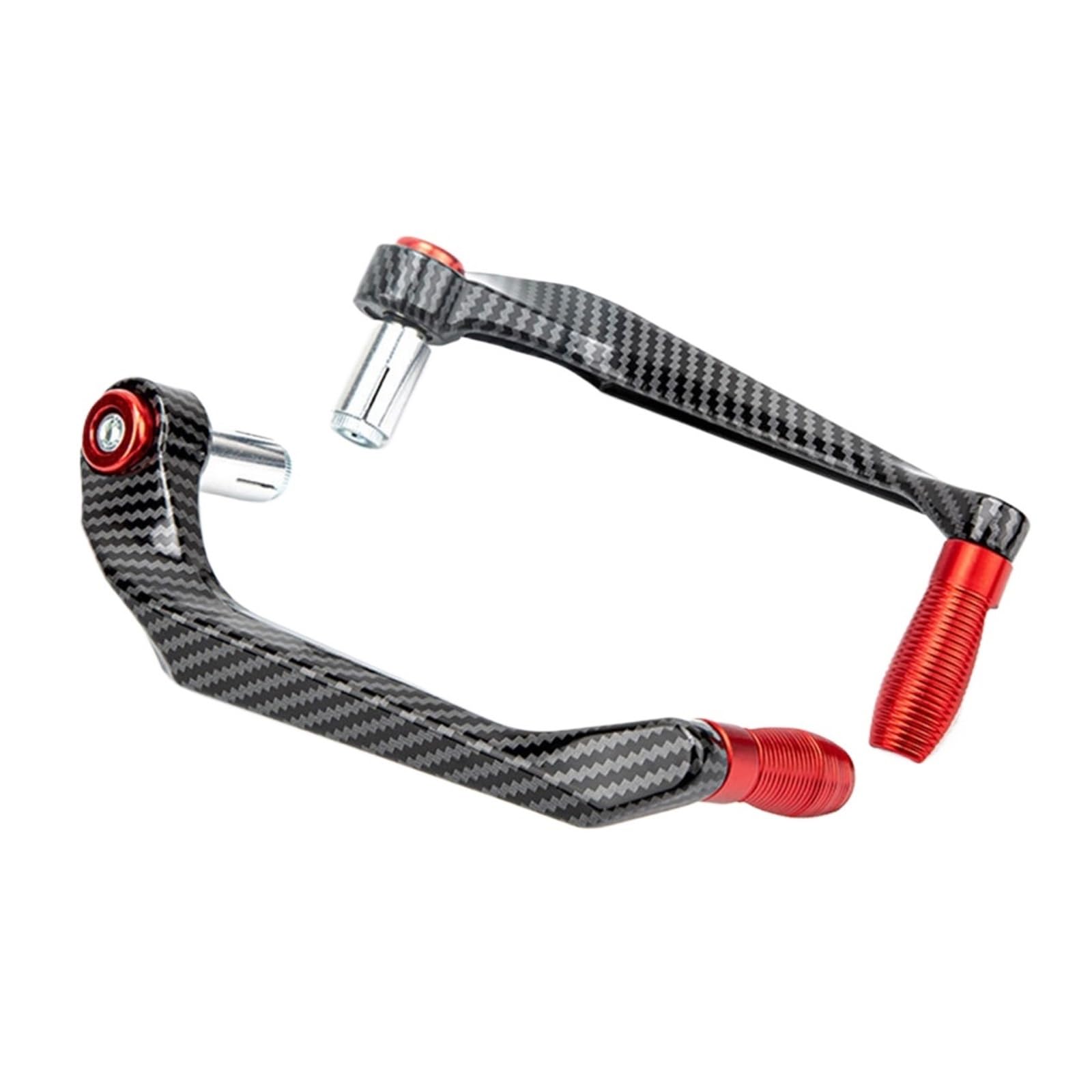 FDYXUMW Motorcycle Handguards Motorcycle Aluminum Alloy Handlebar Brake Clutch Lever Hand Guard Protector Motorbike Moto Handguard(Red-MTHS01)