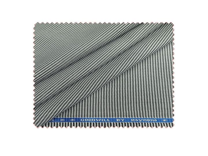 Goodwill Houndstooth Pattern Bllezers Fabric, Grey and White