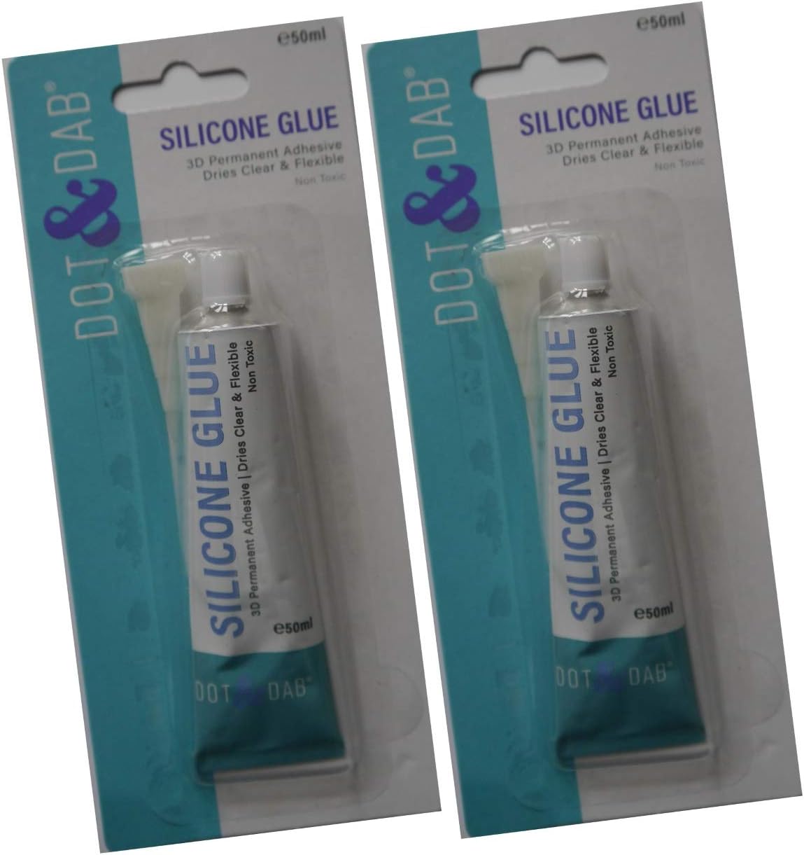 Trimcraft Dot & Dab Silicone Glue 50ml 2 x Packs