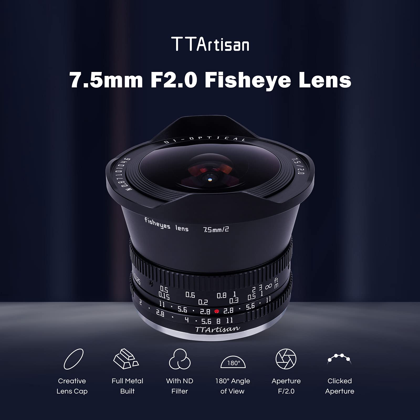 Amazon | TTartisan 7.5mm F2.0 広角魚眼レンズ APS-Cサイズ