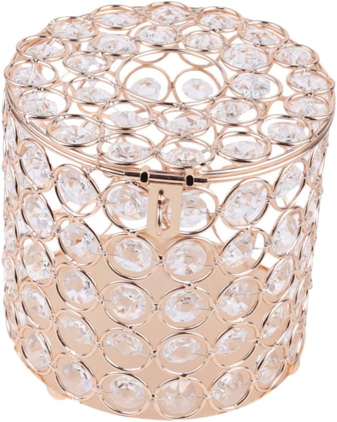 Amosfun European Style Pearl Tissue Box Holder Elegant Cylinder Napkin Case for Home Car Hotel and Office Decor Modern Design Practical and Stylish Tissue Dispenser