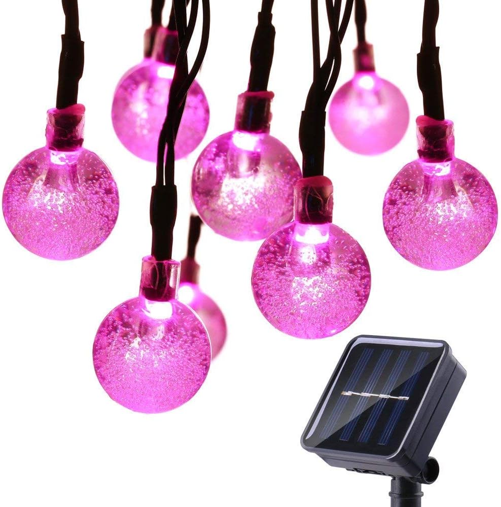 Qedertek Solar String Lights Outdoor,Bubble Globe Solar