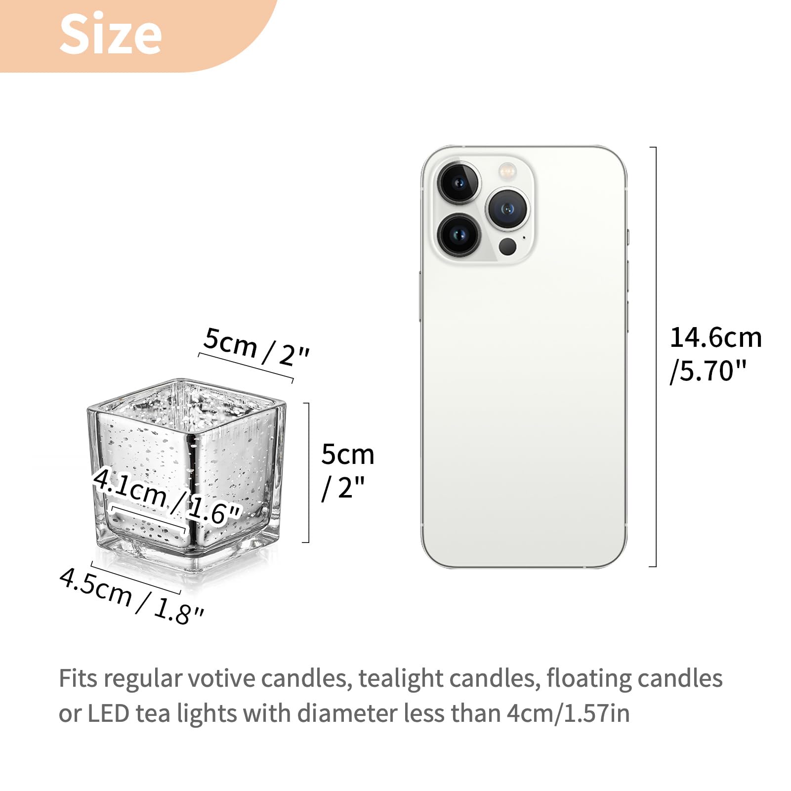 Nuptio Argento Portacandele In Vetro - 12 Pezzi Portacandele Votive Galleggianti E Tealight Mercurio Light Holders Bulk Natale Matrimonio Anniversario Casa Chiesa Hotel Tavolo Centro Pezzi Ornamenti