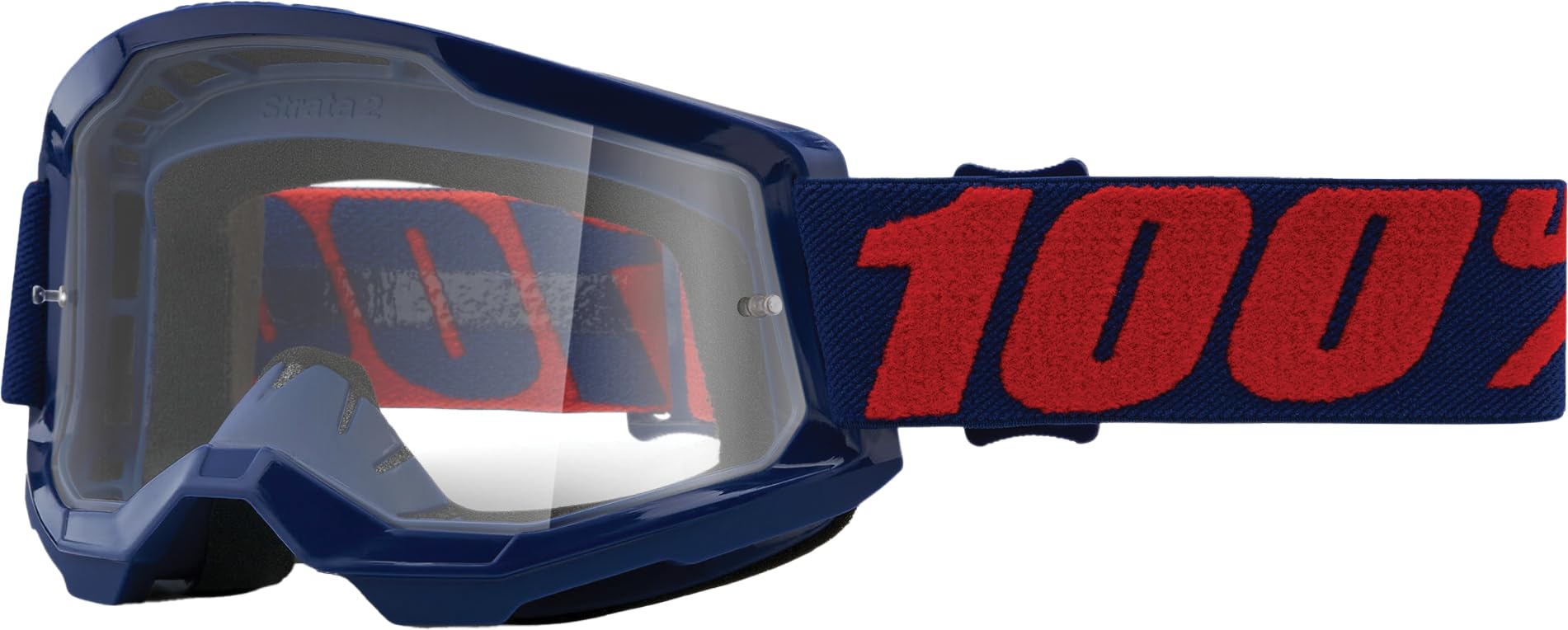 100% STRATA 2 Goggles - Sports Goggles for Motocross &amp; Mountain Biking - Eyewear for Bike Riders - Motocross Eyewear for Men
