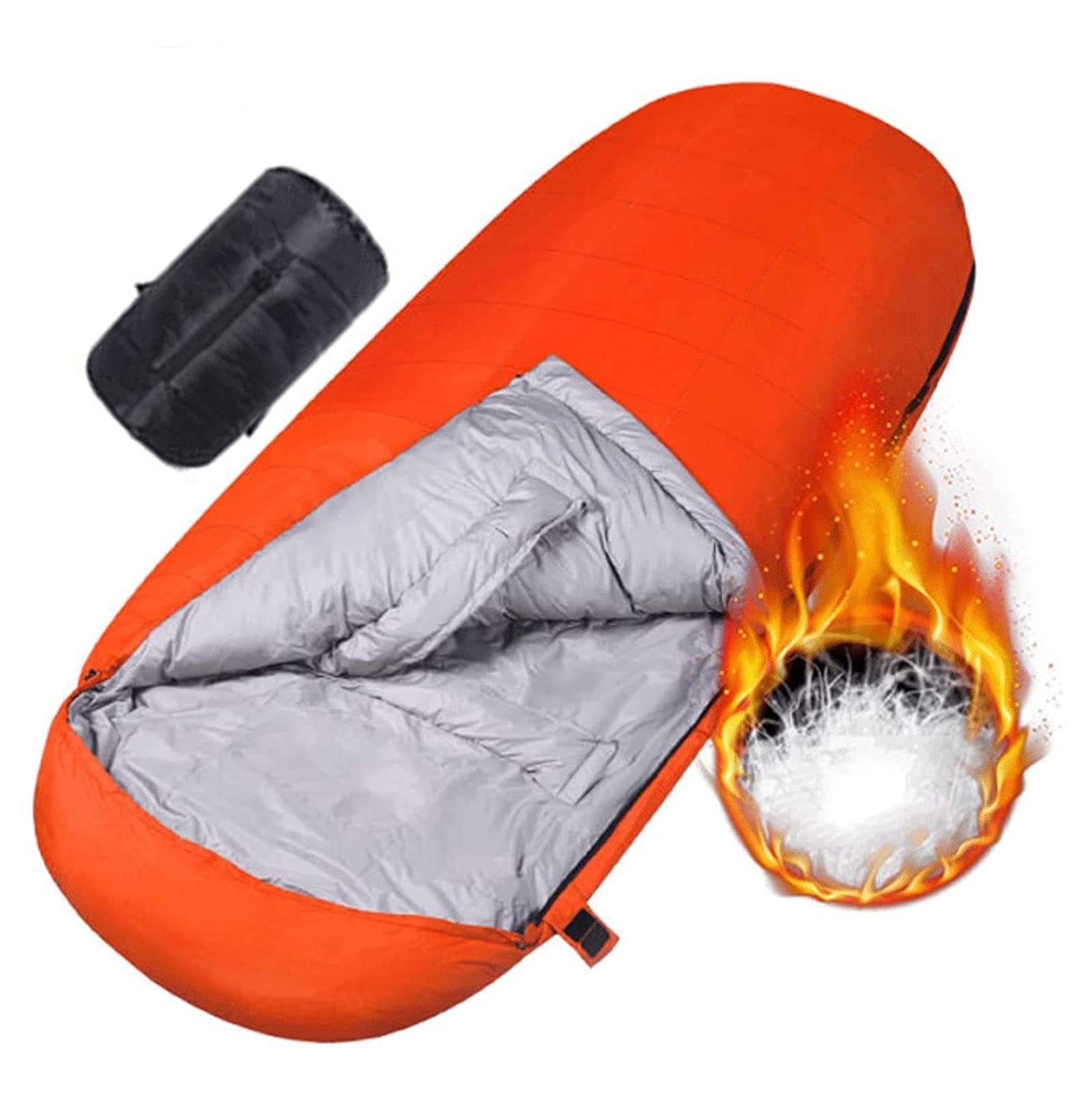 Amazon.co.jp: ダウン 寝袋 封筒型 天然羽毛シュラフ キャンプ