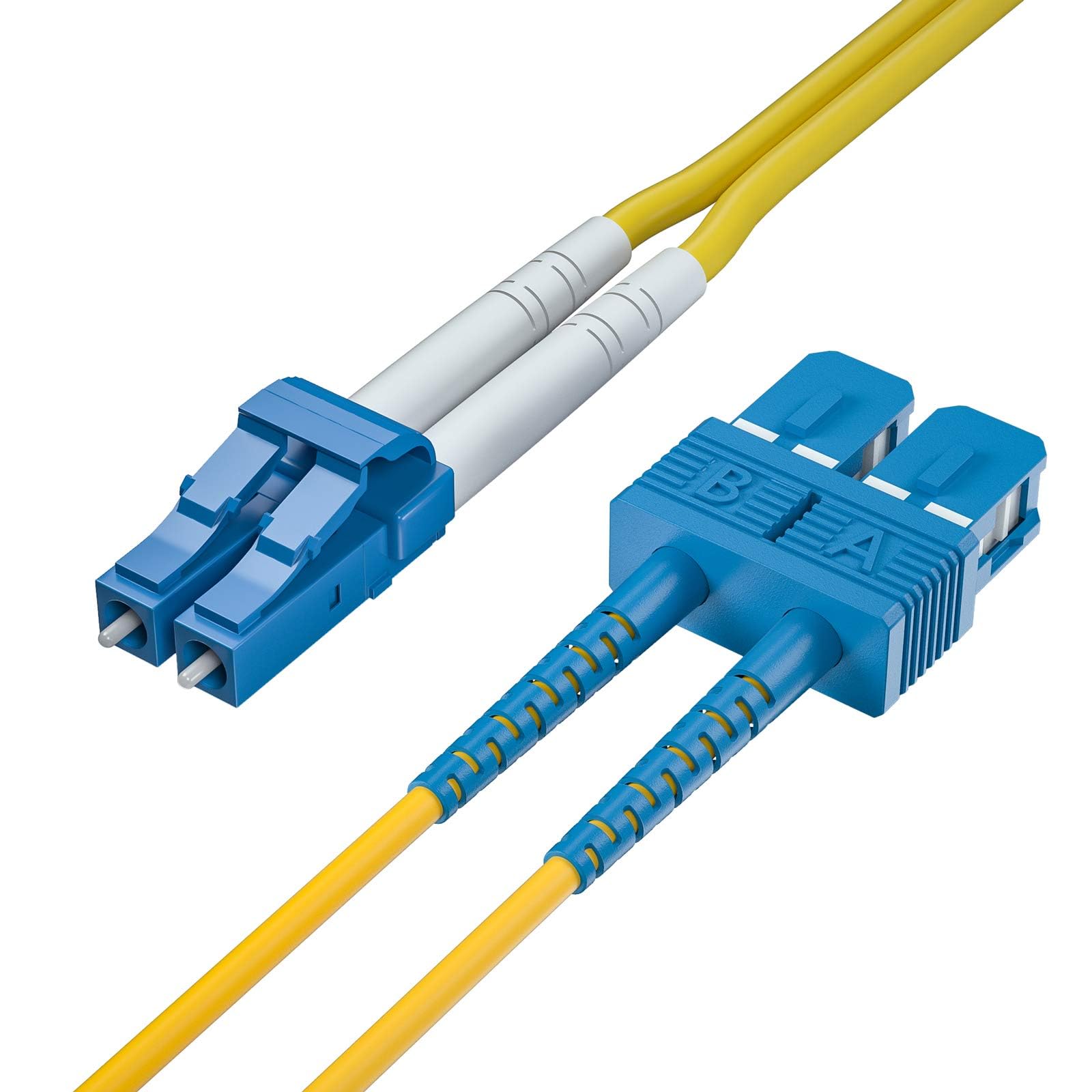 FLYPROFiber 0,2M OS2 LC naar LC LWL glasvezel patchkabel | Lengteopties: 0, 2m-200m, 1G/10GB singlemode duplex, 9/125um SMF-kabel LSZH 0,2 meter, 2 Packs