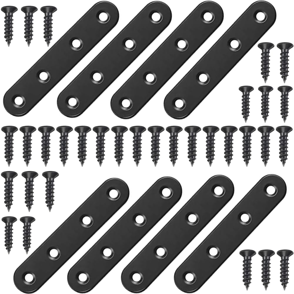 4 Pcs Flat Straight Bracket Stainless Steel Mending Plate For Wood Metal Repair Joining Bracket For