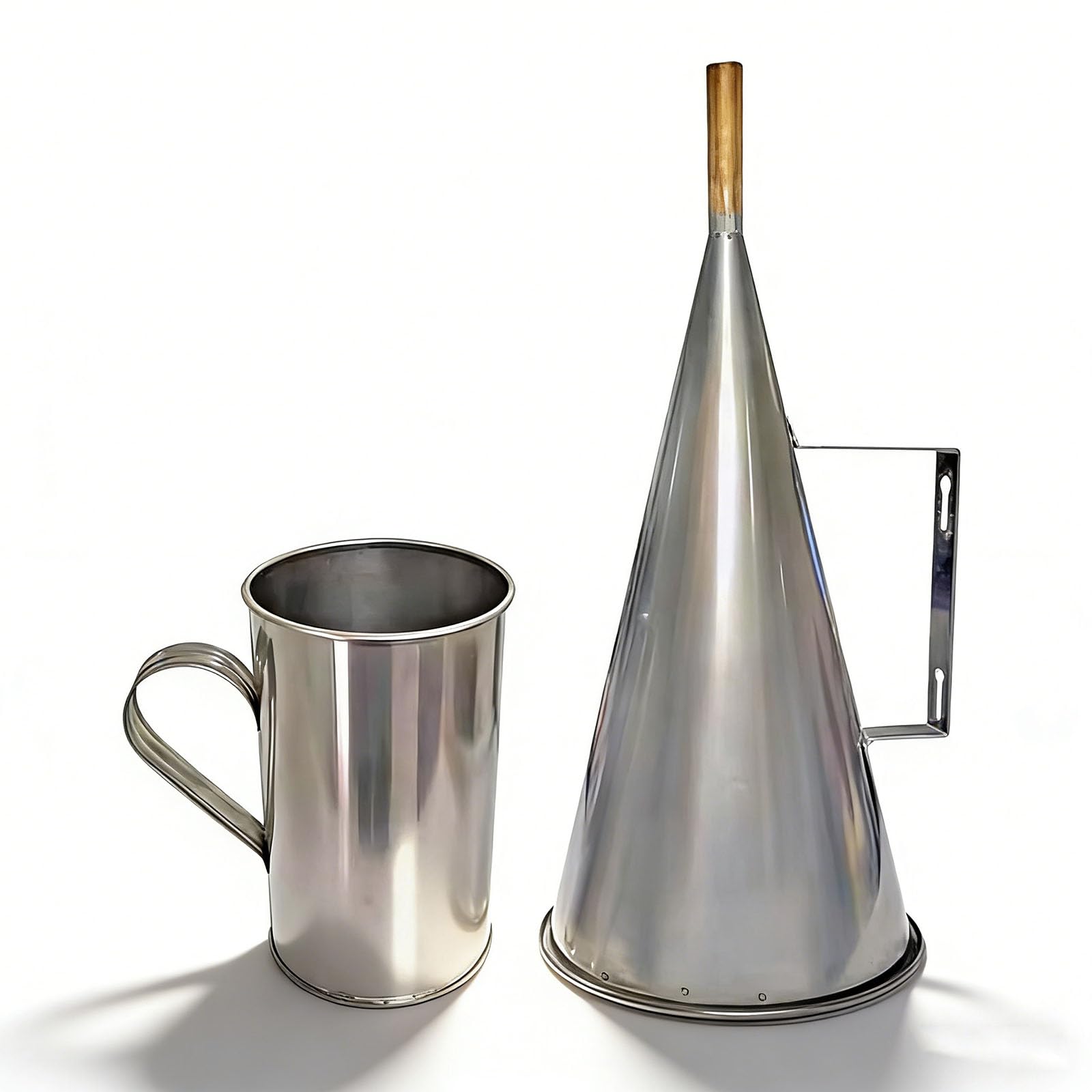YXZQLOZ Stainless Steel Viscometer with 946ml Measuring Cup, Mudflow & Marsh Funnel for Drilling Testing, 1.6mm Screen Mesh for Oilfield & Laboratory Use