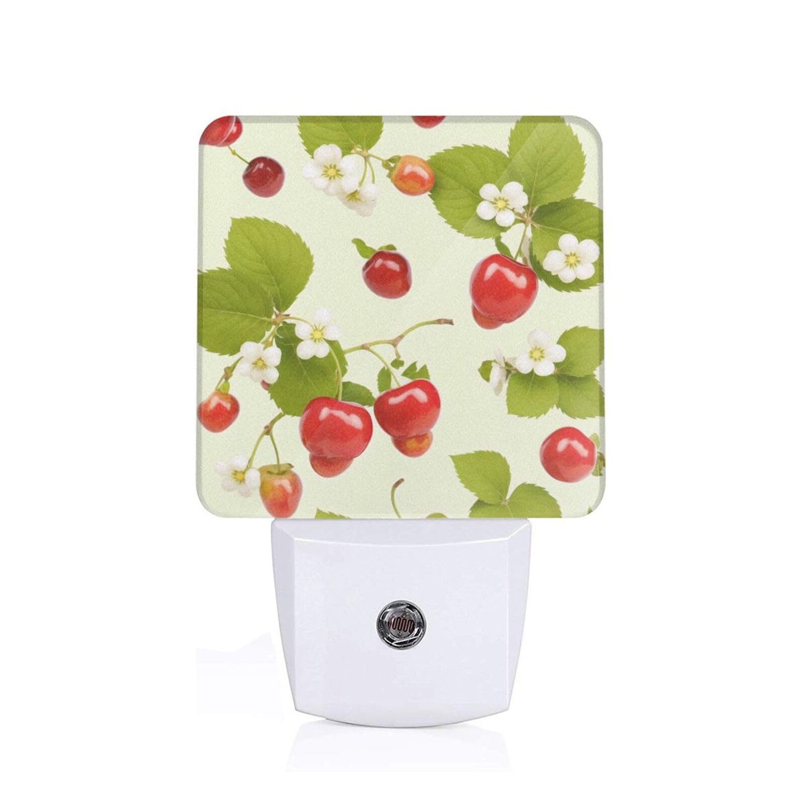 Strawberry Pattern Print Night Lights,Night Light Plug in Wall,Night Lights for Adults,Hallway,Kitchen, Plug in Night Lights for Bedroom, Corridor