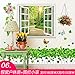 Produktbild Warmes Schlafzimmer kleine frische und kreative pastorale Wohnzimmer Aufkleber Wandaufkleber selbstklebend-06 Gefälschter Fensterschatten + Zaungras_Groß