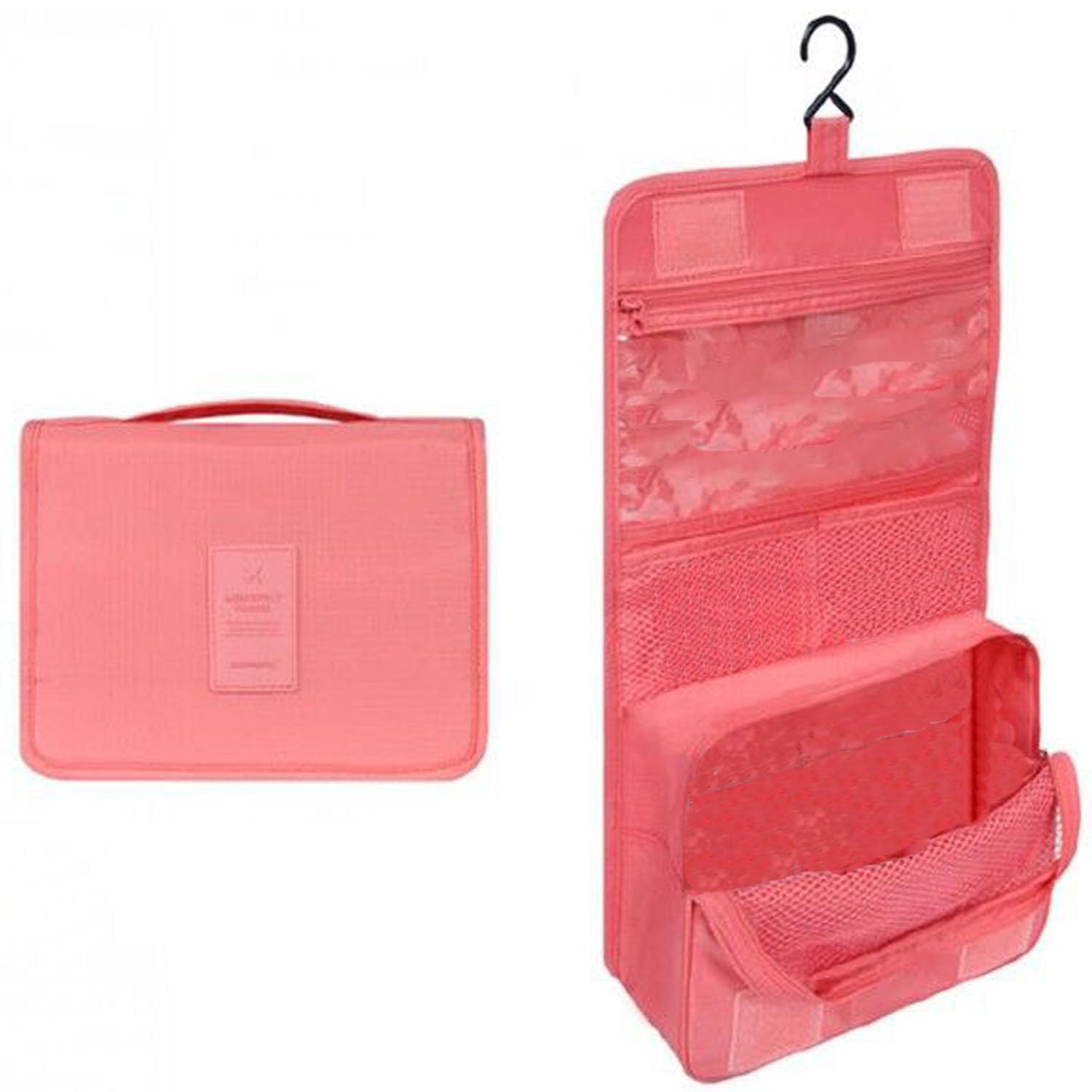Travel Toiletry bag, Hanging Toiletries Wash Bag Makeup Cosmetic Organizer Bags for Women Girls Kids Waterproof Foldable (Leopard Print) — view 14