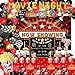 143 PCs Movie Night Party Decorations, Fiesec Movie Theater Hollywood Themed Party Decorations Backdrop Balloon Garland Banner Tablecloth Cake Cupcake Topper Poster Popcorn Clapboard Red Black
