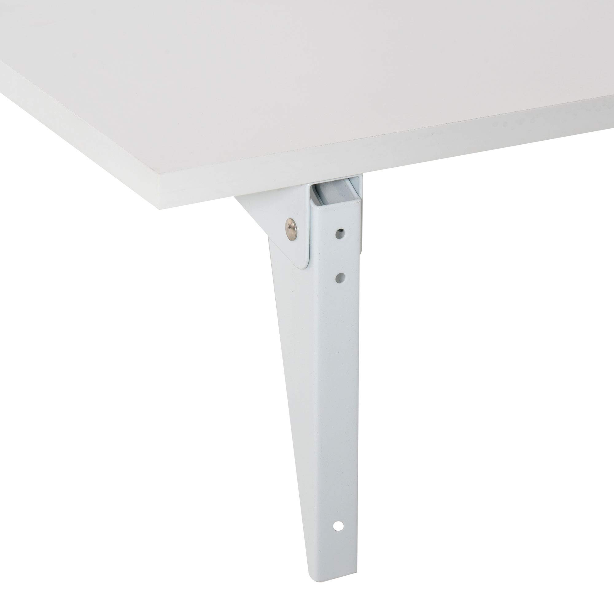 HOMCOM Mesa Plegable de Pared Mesa Abatible de Pared de Madera Ahorra Espacio para Cocina Comedor Dormitorio Carga 10 kg 60x40x20 cm Blanco