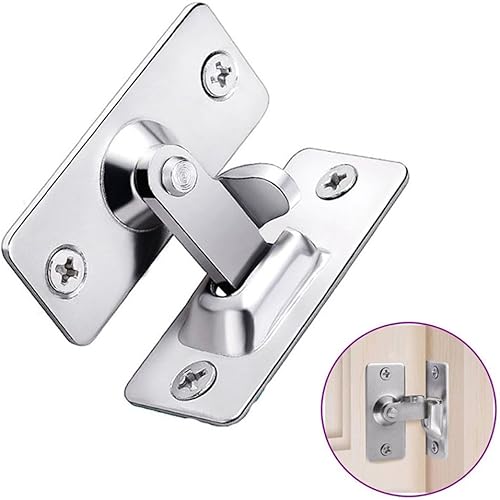 Miniatura 3 de Cerradura de puerta de 90 grados, pestillo abatible, cerradura de puerta de seguridad para valla de madera de granero, puertas francesas