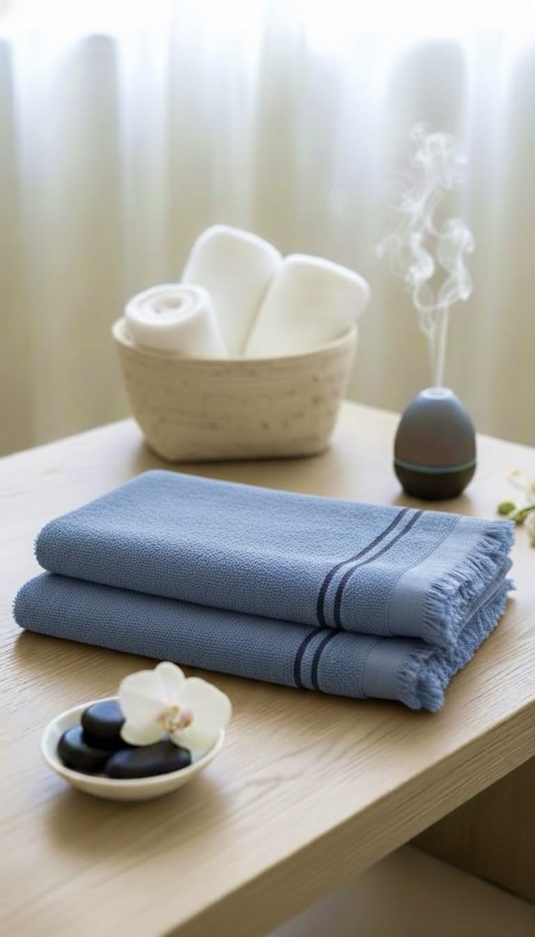 Bath Towel | Quick Dry Travel Bath Towel – 60x120 cm, Lightweight 180 GSM, Ultra Soft & Absorbent, Fast Drying, Compact for Gym, Travel, Spa, Sports & Home - Pack of 2 (Light Blue, Medium)-image-19
