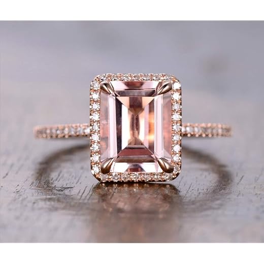 18K Rose Gold Filled CZ Engagement Ring