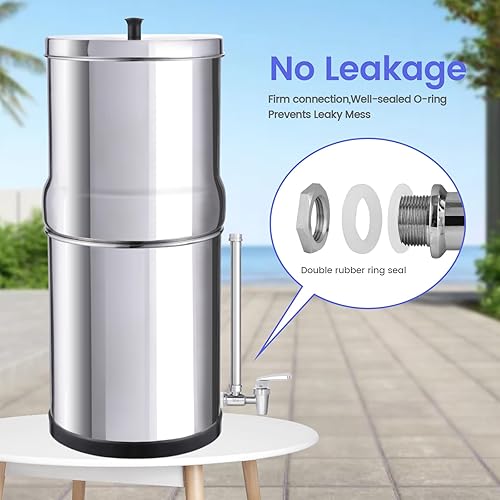 Miniatura 3 de Amwater Espiga de cristal de visión de 10 pulgadas, nivel de agua de visión clara con bola flotante roja, material de metal duradero, también se