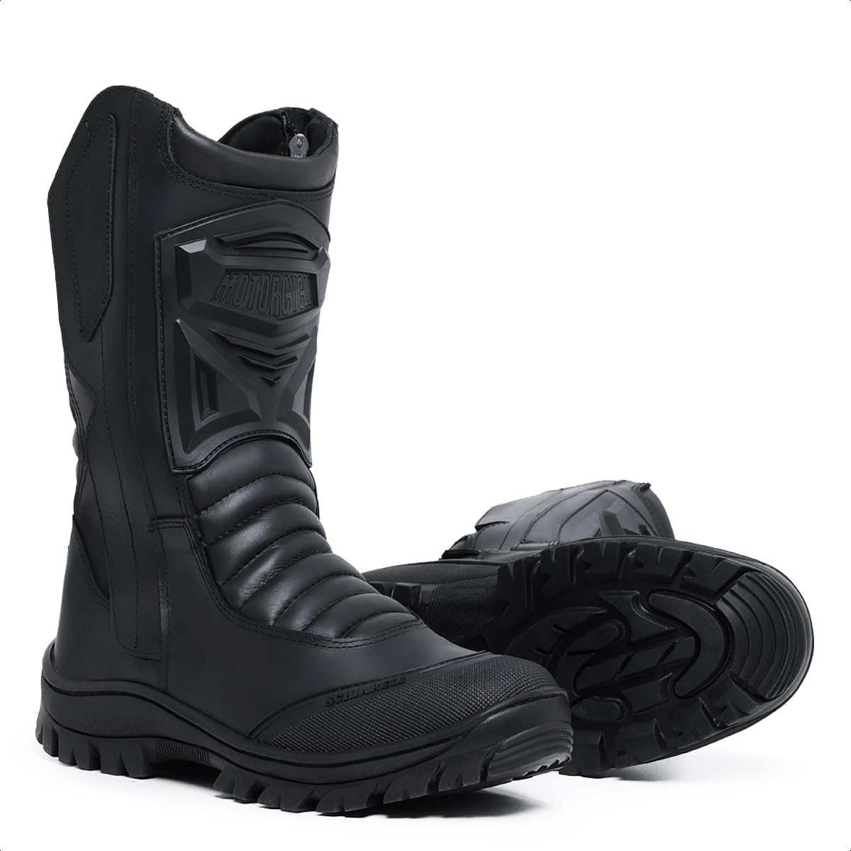Coturno Militar Tático Bota Policial Masculina Preta Cano Longo Alta Resistência Proteção Reforçada (Preto, BR, Adulto, Numérico, 37)