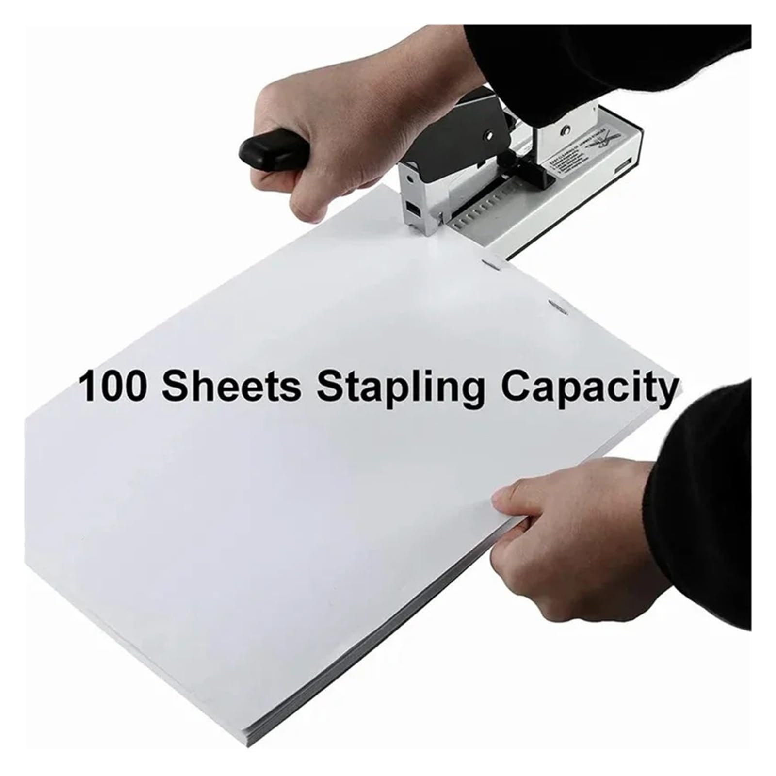 1 Stück Papierbindehefter mit großer Kapazität, robust, handbetrieben, 100 Blatt 1000 Nägeln