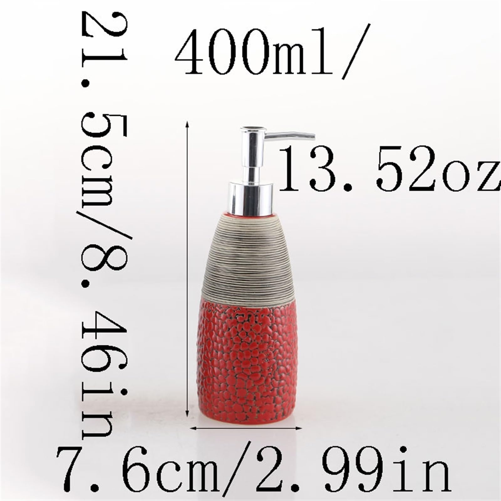 Dozownik mydła w kuchni, dozownik mydła do rąk, ceramiczny dozownik mydła do mycia rąk, mydła, balsamu (400 ml/13,52 uncji) dozownik mydła (czarny)