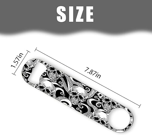 Miniatura 10 de TESIQIMT Abrebotellas planos, abridores de cerveza de acero inoxidable de alta resistencia, abrelatas resistentes y duraderos, perfectos para