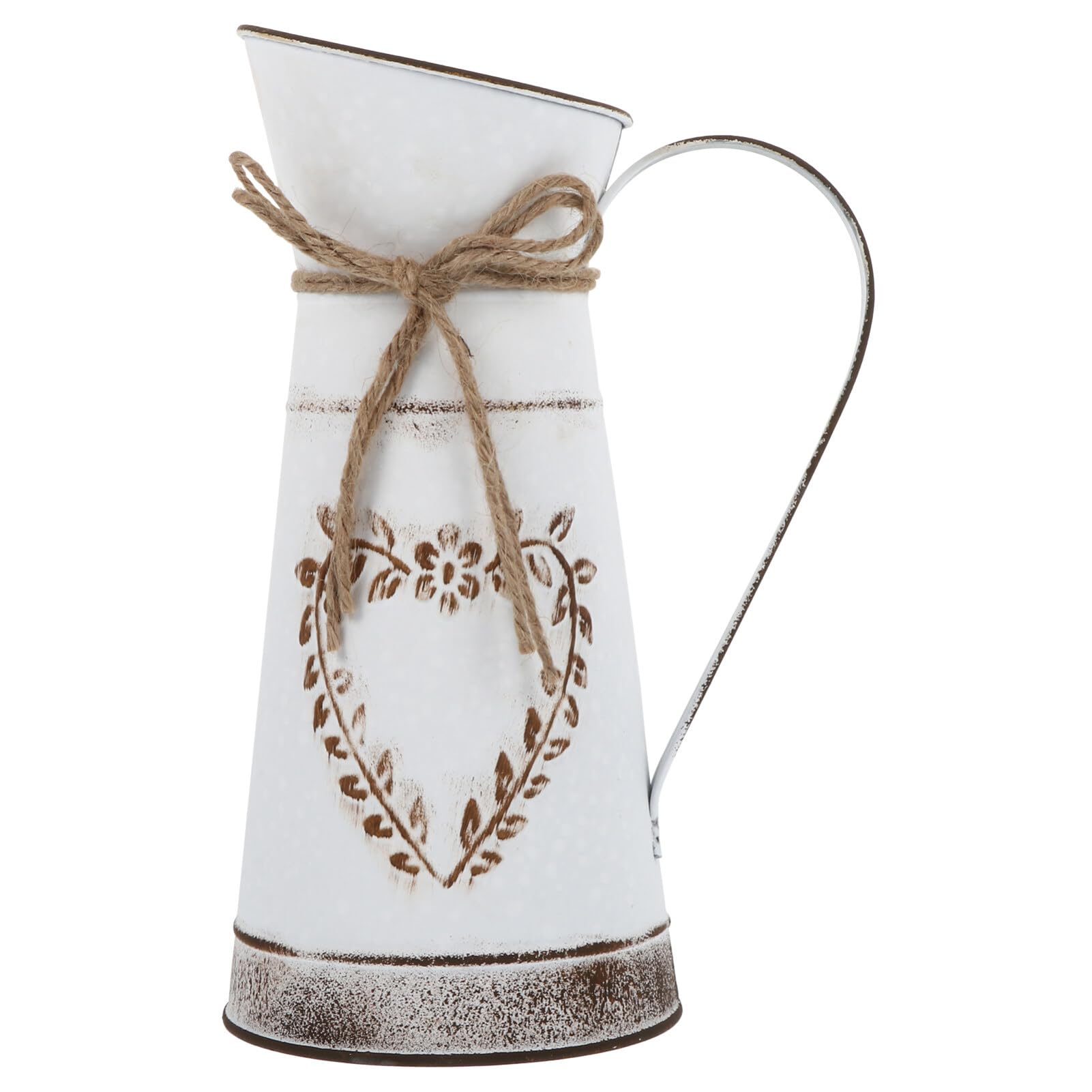 IMIKEYA Jarra De Granja Jarrón Rústico Shabby Chic Jarra con Asa Regadera De Metal Jarras De Flores De Granja Lata De Leche Vintage Cubo De Flores Retro para El Jardín De Su Casa