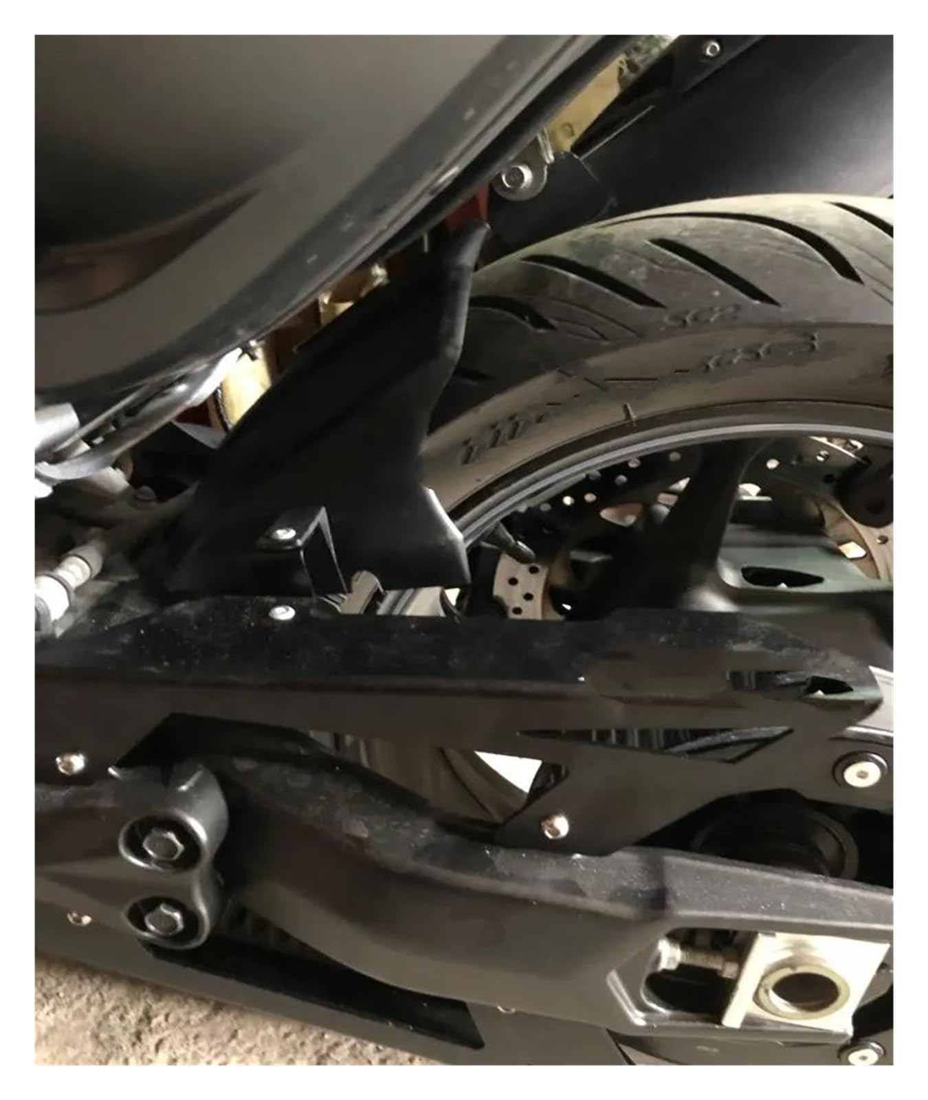 Paraspruzzi Motocicletta Per TMAX 530 2012 2013 2014 2015 Parafanghi Posteriori Moto Parafango Extender Hugger(Matte black)