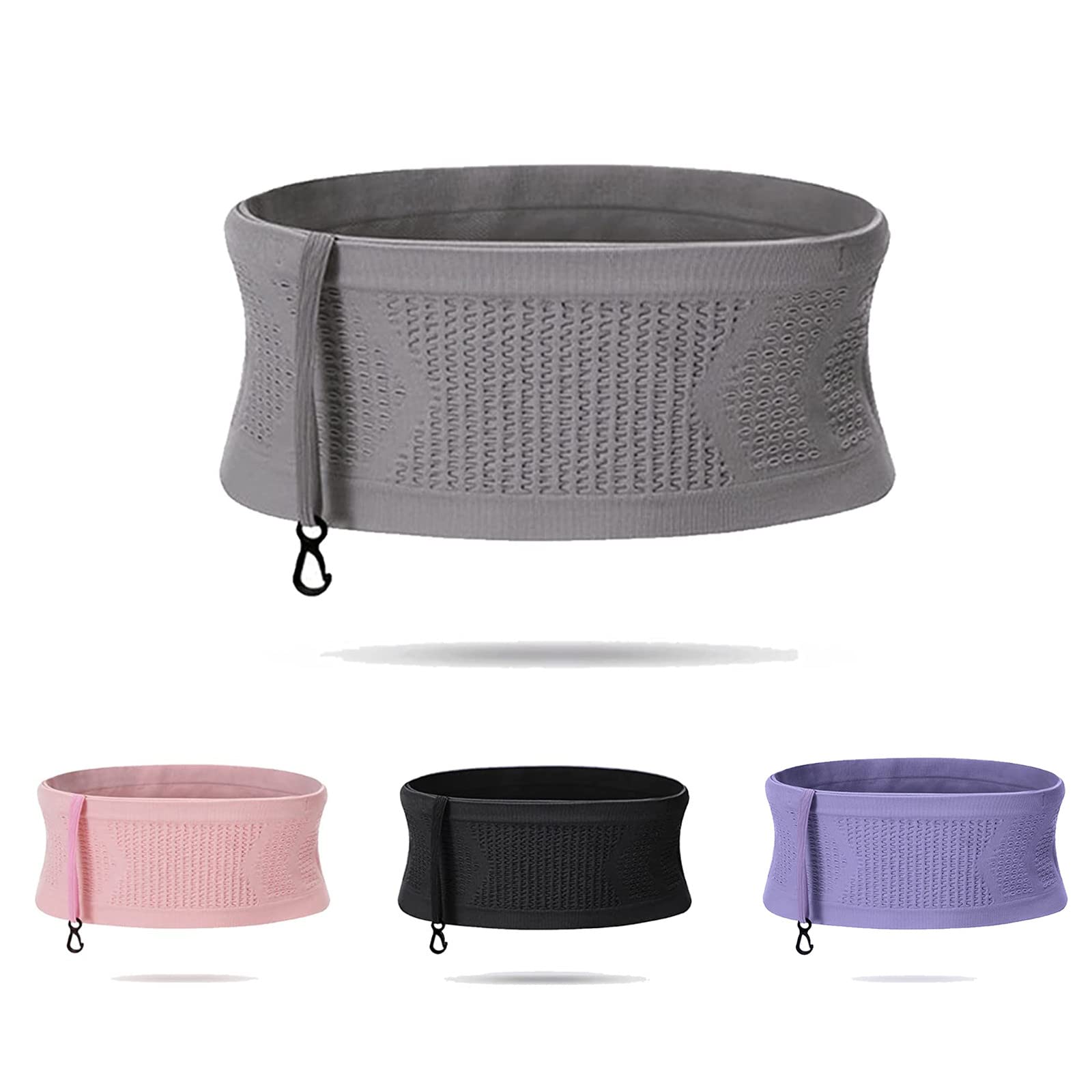 Multifunctional Knit Breathable Concealed Waist Bag - Adjustable Running Belt, Universal Running Waist Pack with Large Capacity, Running Waist Packs