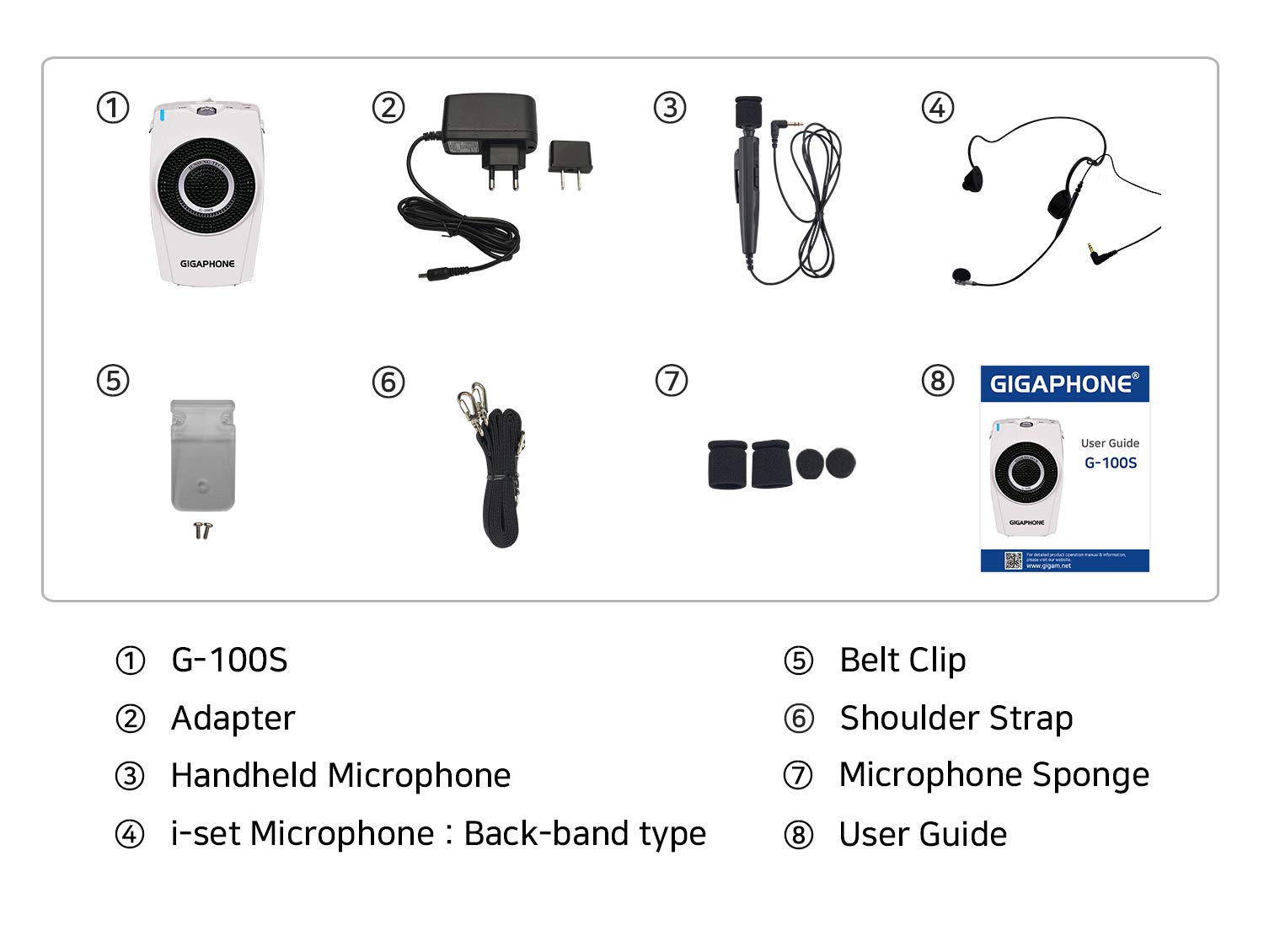 Buy [ GIGAPHONE G100S ] 30Watts Portable Voice Amplifier with 2Types of