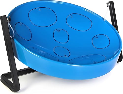 Panyard JJ Jumbie Jam - Kit de acero listo para jugar, azul G-Major con soporte de mesa, fabricado en Estados Unidos, sartén auténtica (W1085) disponible en Yaxa Colombia