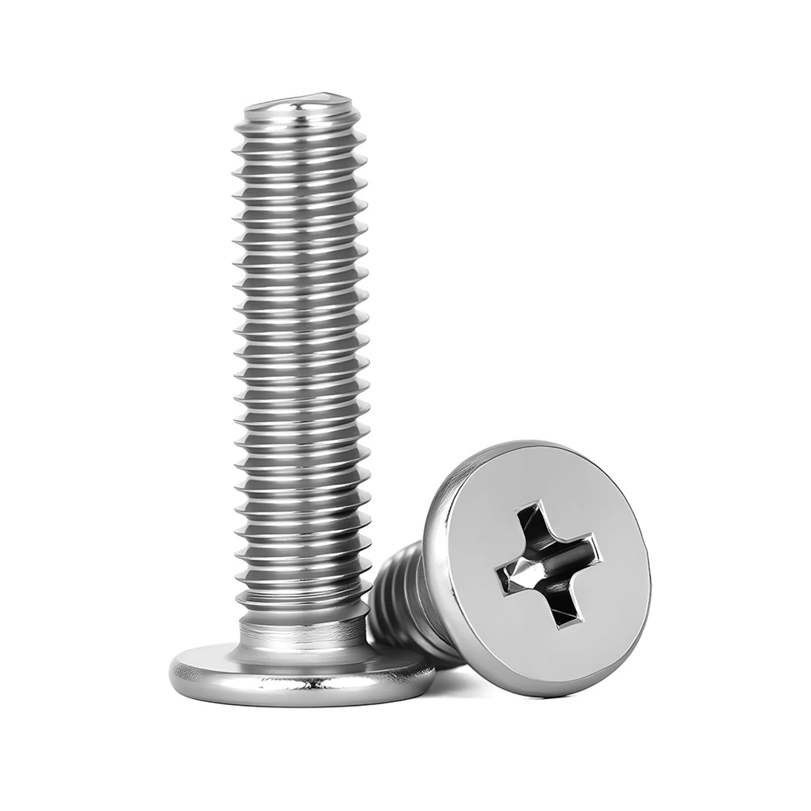 Śruba z łbem płaskim, ultracienka, 304 ze stali nierdzewnej, do laptopa, do komputera, M1,6, M2, M2,5, M3, M4, M5, M6(6mm,M6 (head 12mm))