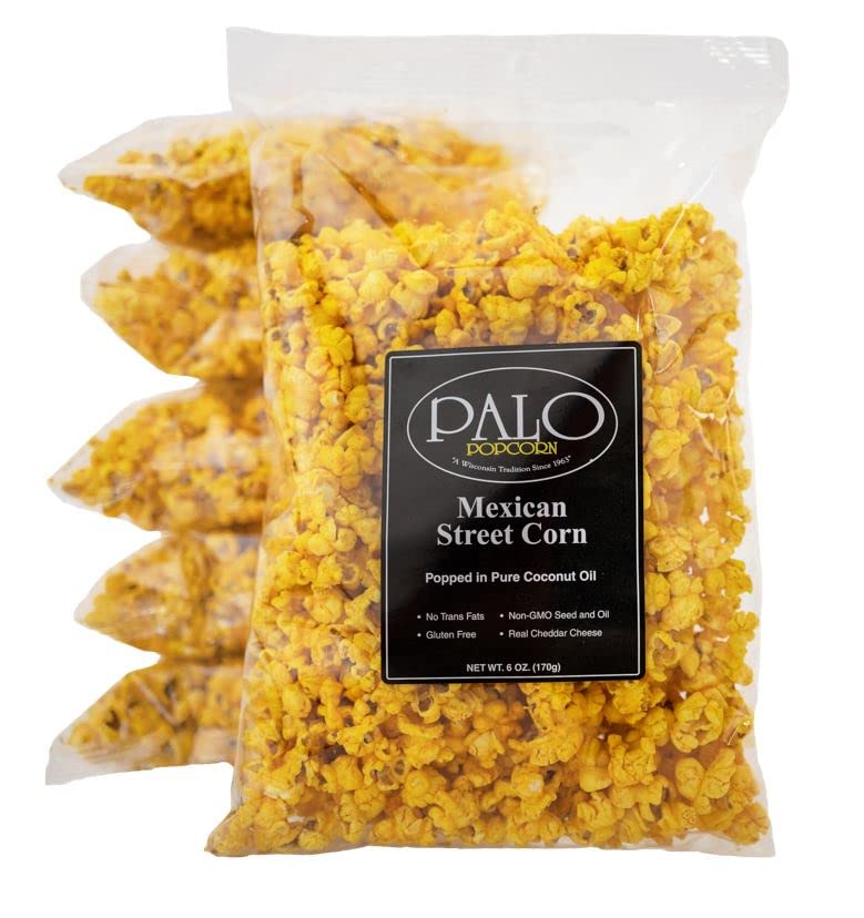 Palo Popcorn Mexican Street Corn, 6ounce bags (Pack of 6) Gourmetian
