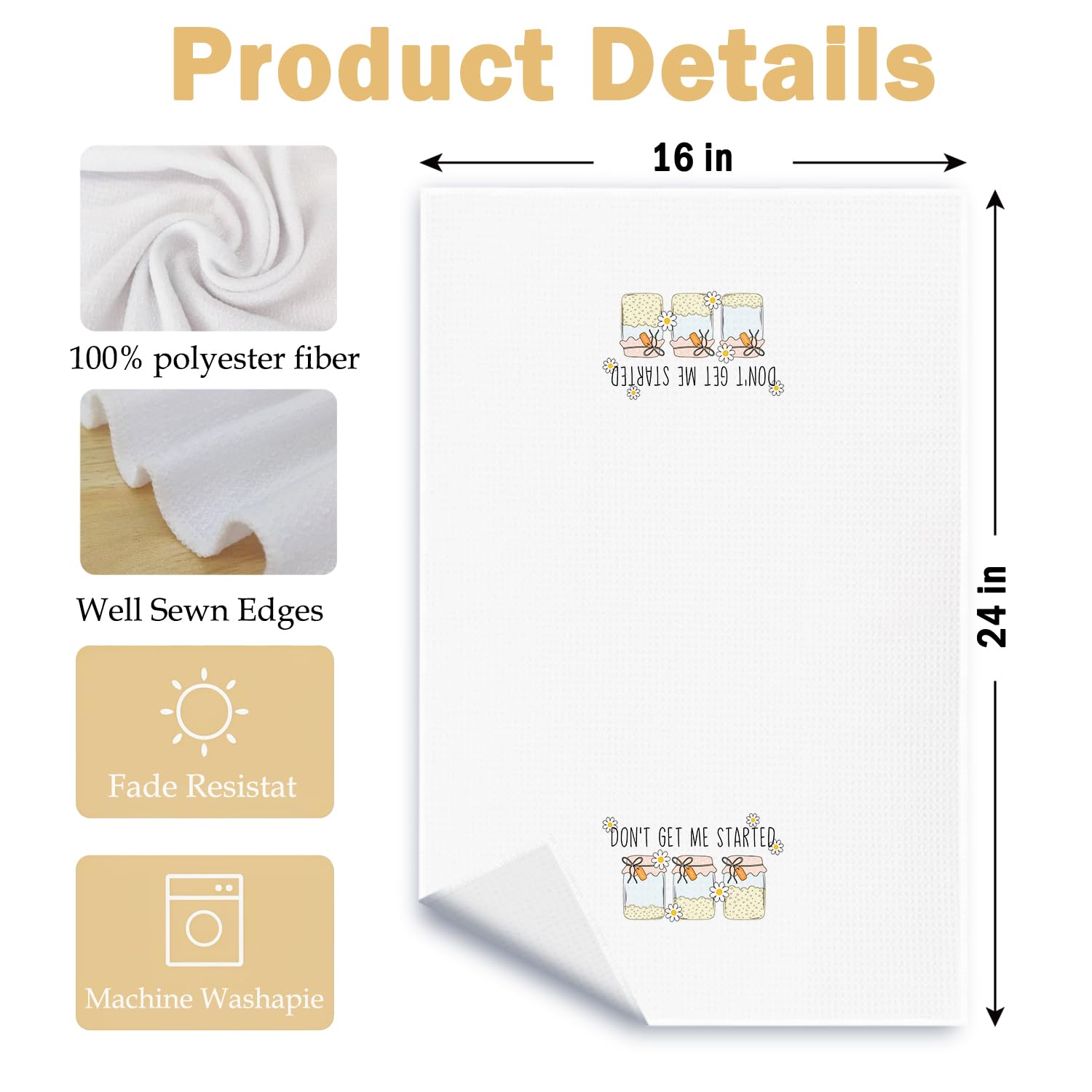 Funny Sourdough Baking Kitchen Towels, Gifts for Sourdough Bakers Baking Lovers Dish Towels, Bread Maker Gifts Hand Tea Towel for Dining Kitchen, 16x24 Inch