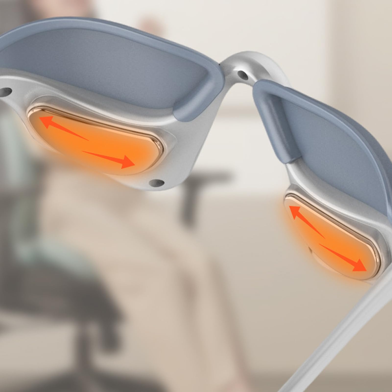Massager di occhi intelligenti, massaggiatore per gli occhi con calore,Occhiali oculari Massager riscaldato | Masche di sonno ricaricabile Massaging, ombreggiatura Smart Timer a 360 gradi