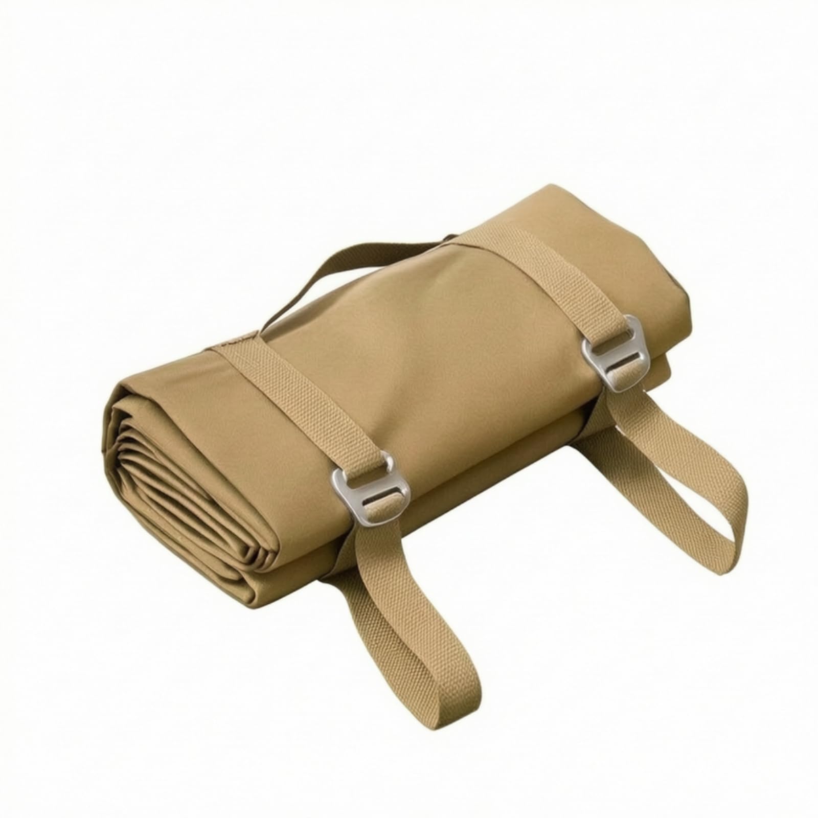 Picknickmatte mit Tragegriff feuchtigkeitsbeständig Picknickdecke mit Tragegriff rollbar Campingmatte Haltegurten für Outdoor-Begeisterte, Khaki, 200 210CM