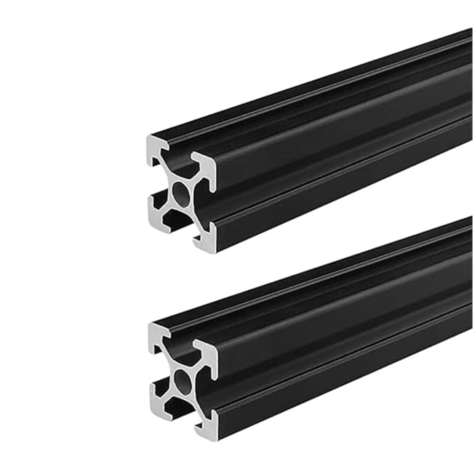 Profilo a T in alluminio per estrusione a V, profilo a T, anodizzato, 2 pezzi, per scaffalature da officina, lunghezza 300 mm