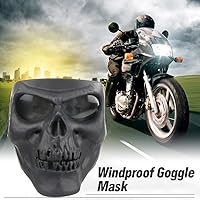 Vista 5 de Máscara de calavera espeluznante con lente polarizada para Airsoft, Paintball, Motor Racing