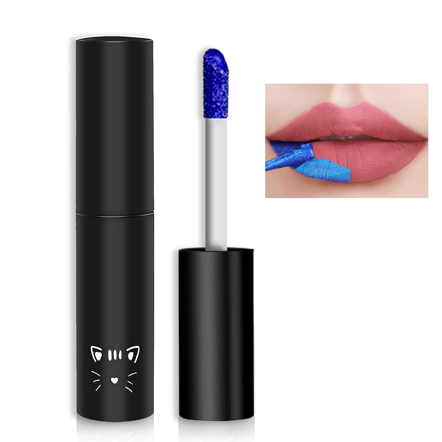 QIUFSSE Peel Off Lip Stain Lip Tint Matte Liquid Lipstick Nude Lip Gloss Long Lasting Waterproof Lip Tint Stain Non-stick Cup Peel Off Lipstick Lip