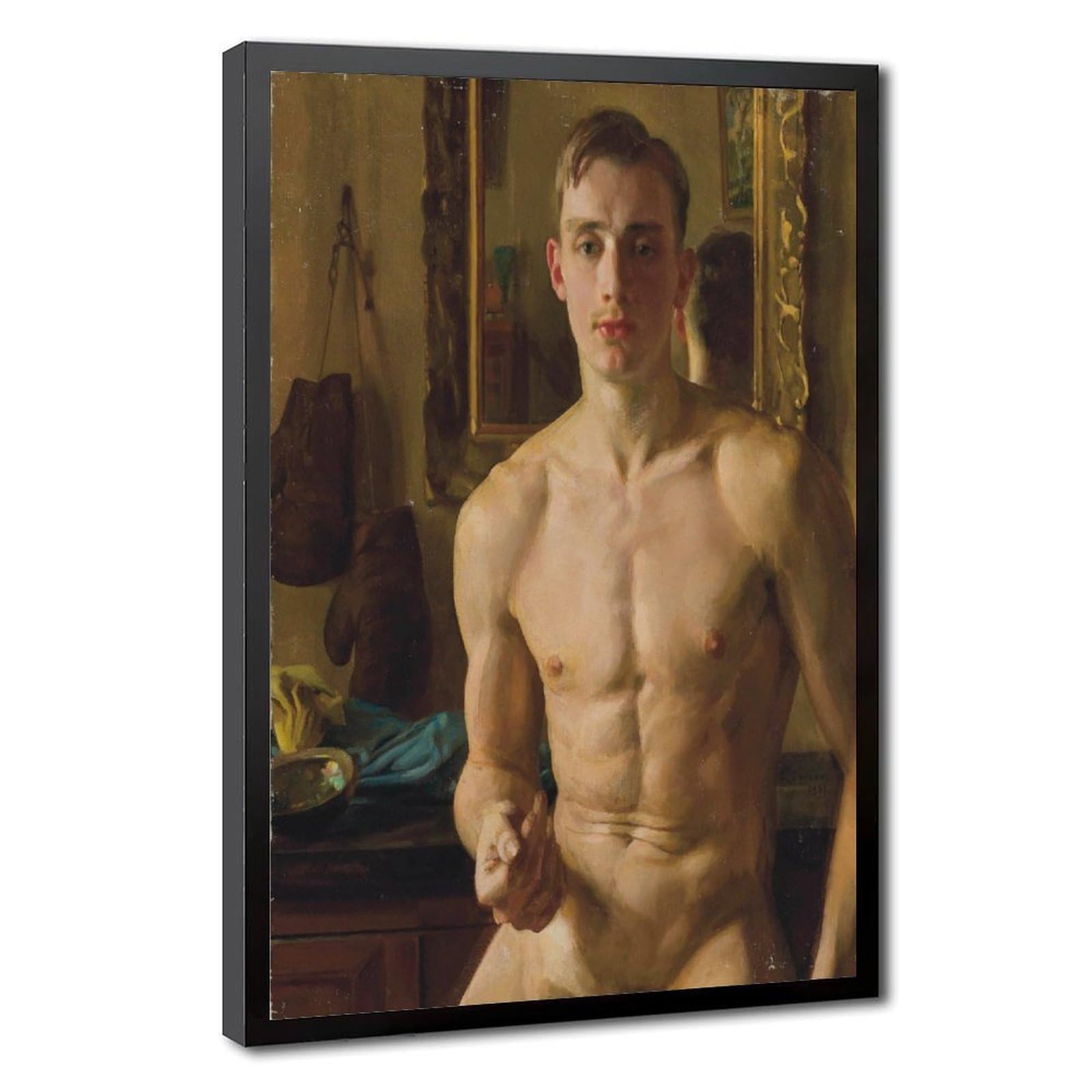 WCYB Konstantin Somov - The Boxer Posters Prints Canvas Deco Paintings Wall Art Hangable Frame 20" L X 30" W