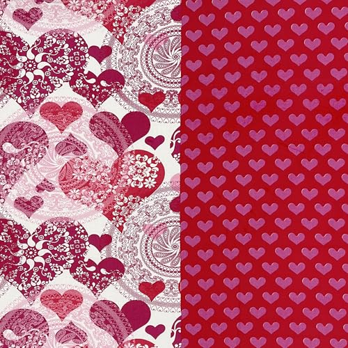 Image of Swayam Pure Cotton Double Bedsheet with 2 Pillow Covers | Size 90 x 100 inch | 160 TC | Heart Design | Soft Breathable Bed Sheet | Comfortable & Durable for Bedroom - Pink