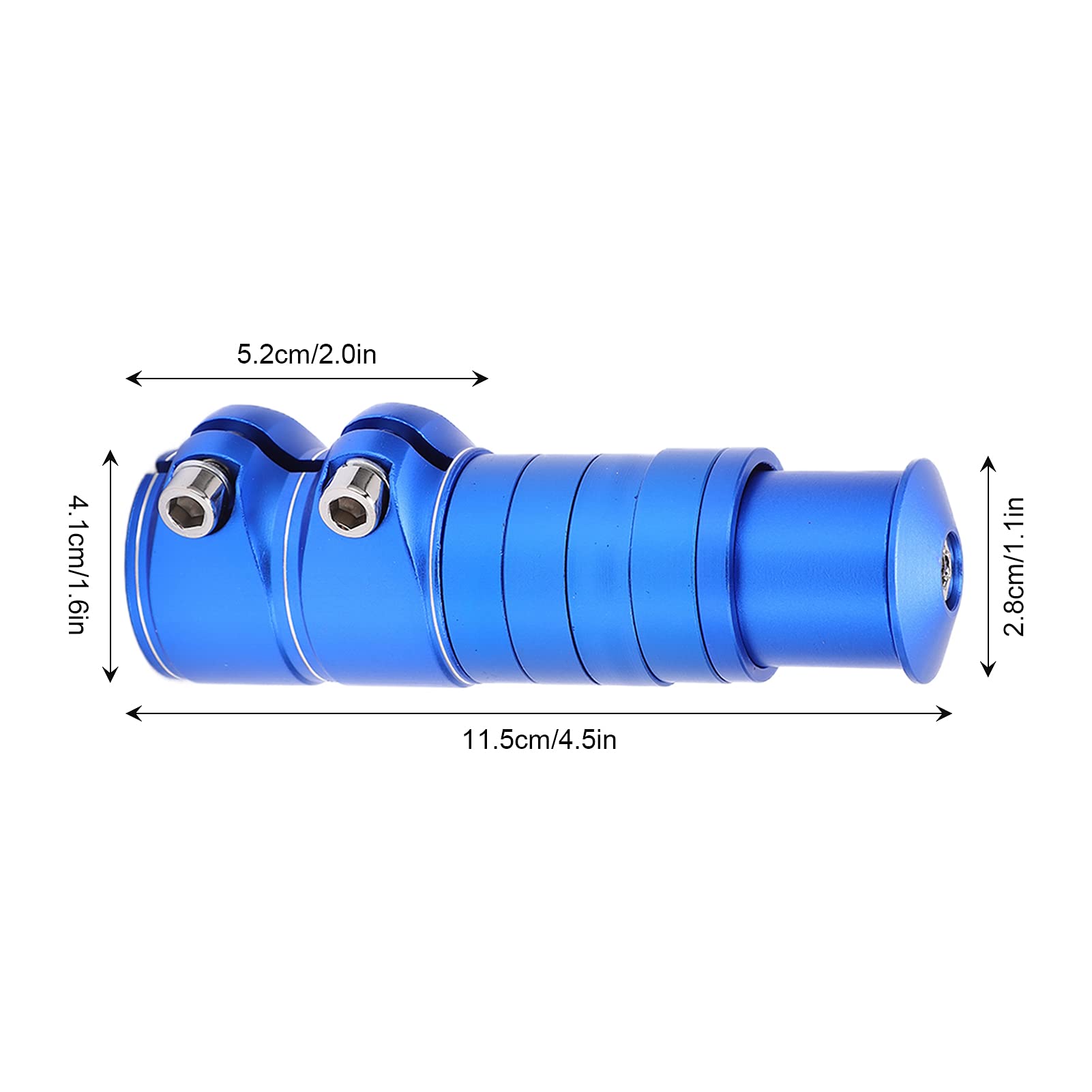 Extension de tige de fourche de vélo, adaptateur de guidon réglable pour vélo, VTT, vélo de route (bleu
