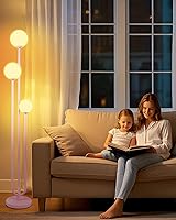 Vista 21 de Lightdot Lámpara de pie de globo regulable de 5 globos, lámparas de pie retro naranja con 5 bombillas G9 de 3000 K, brillo continuo, ajustable, 5