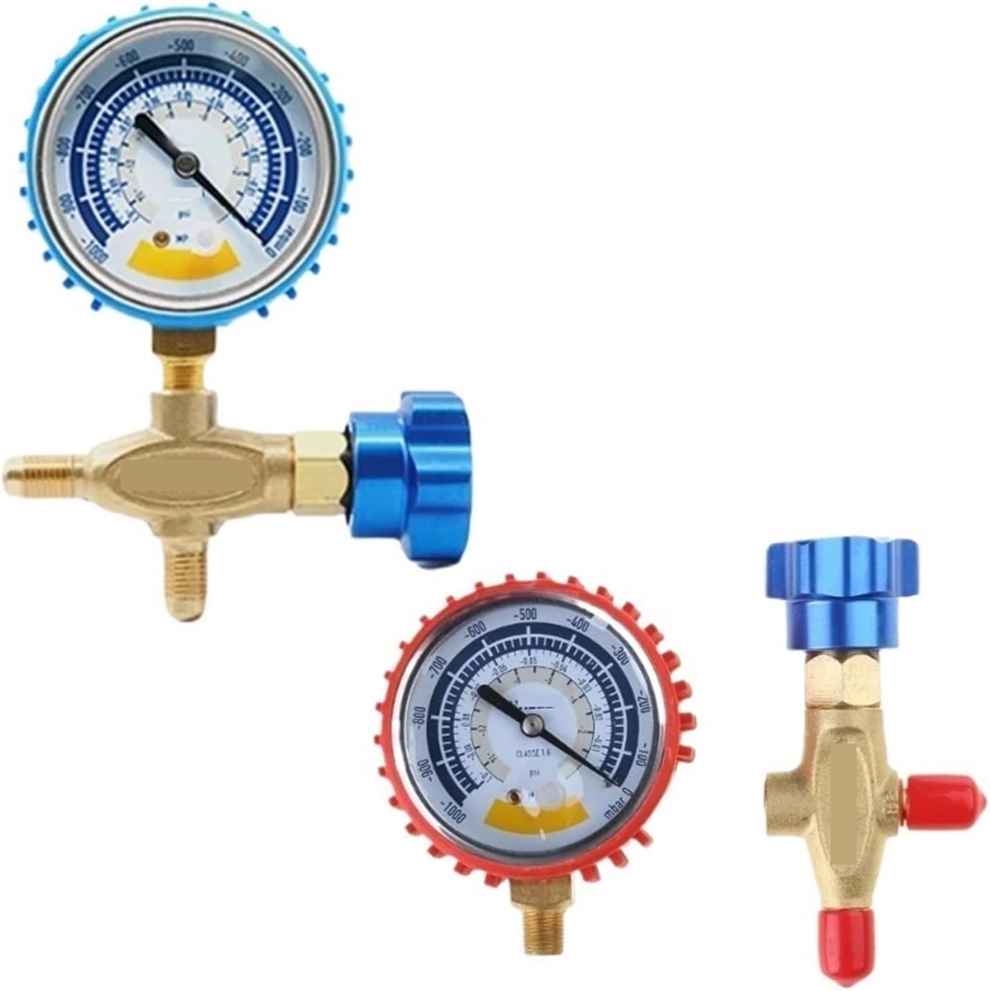 CAARLA Dry Pressure Gauge Air Pressure Gauge for Vacuum Pressure Gauge Vacuum Negative Pressure Gauge 0-14psi 1/8inch Connector(Small A)