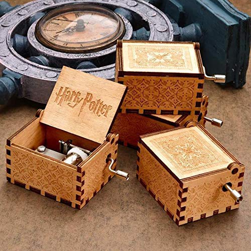 Image of Zesta Harry Potter Musical Box Gift | Music Crank Mini Collectible for Girlfriend, Boyfriend, Husband, Wife | Unique Musical Gifts for Music Lovers | Vintage Wooden Box